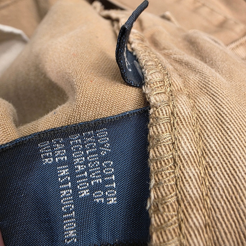 Polo Ralph Lauren Straight‎ 650 Pants Men's 38x32 Tan Flat Front Embroidered - Picture 6 of 10